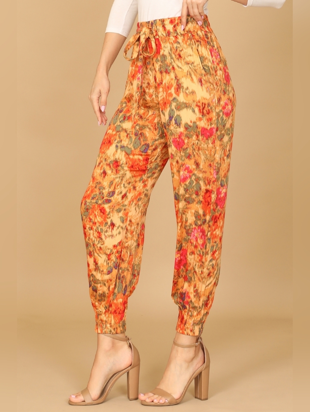 Boho Floral Jogger Pants